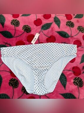 NWT Victoria’s Secret Blue Polka Dot Bikini Panty Size XL